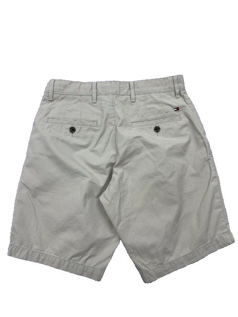 Tommy Hilfiger Men's Khaki Cotton Twill Shorts 28 Waist Flat Front