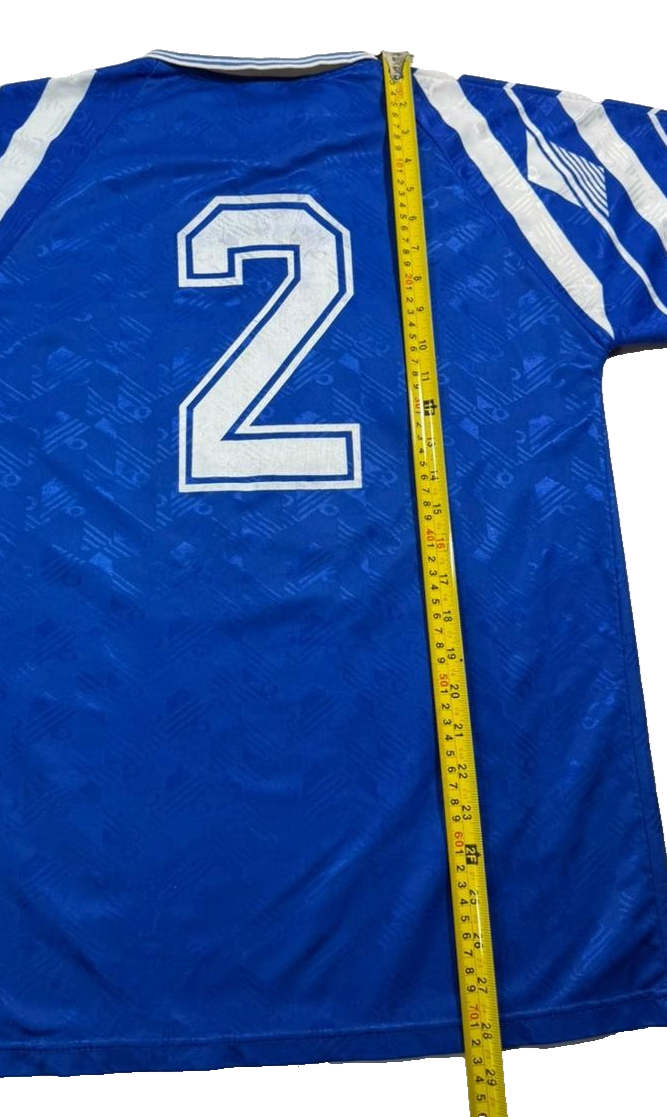Vintage Admiral Belenenses Delta Cafes Football Jersey Shirt Blue White Size M