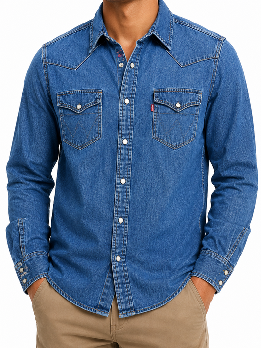 Casual Men Blue Shirt size M product image 1