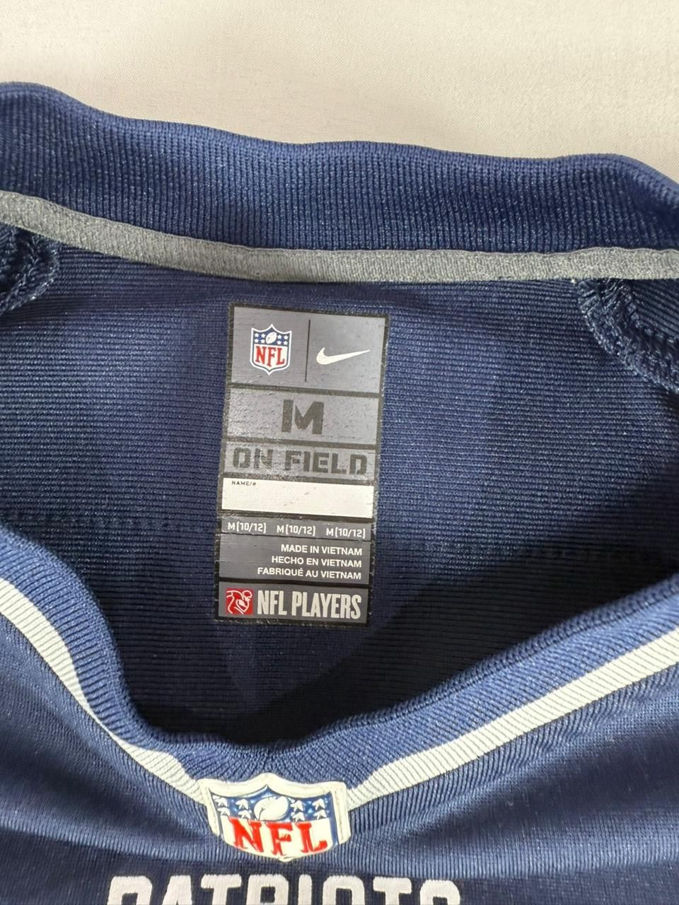 New England Patriots #34 Nike On Field NFL Football Jersey Navy Blue Youth