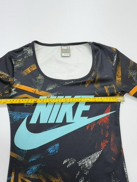 Nike Dri-FIT Women Black Long Sleeve Graphic T-Shirt Size M