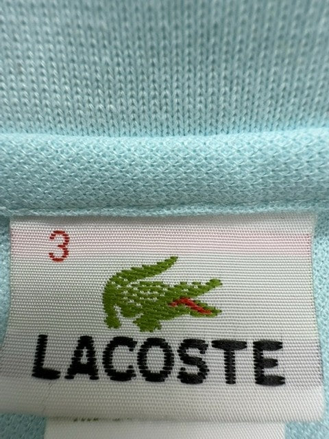 Lacoste Boys Light Blue Polo Shirt Kids Size 3 Classic Fit