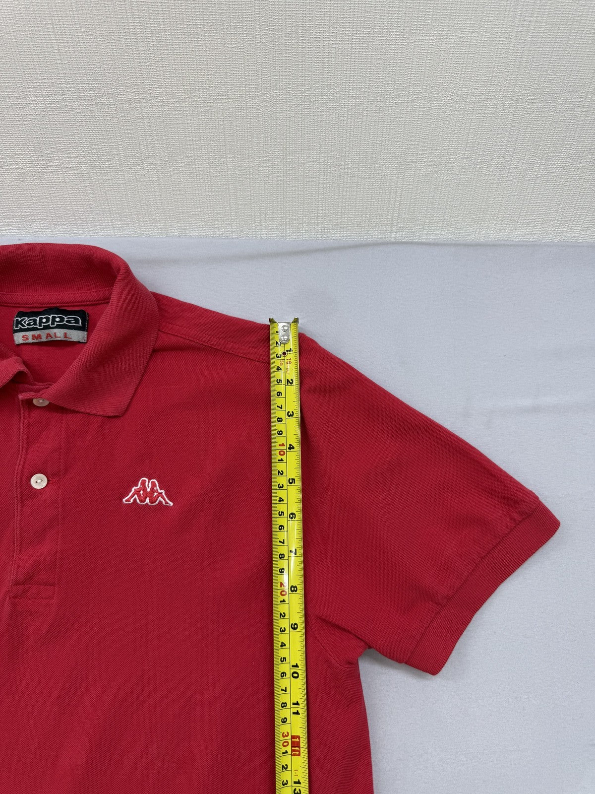 Kappa Men's Red Polo Shirt Small Short Sleeve 100% Cotton Button