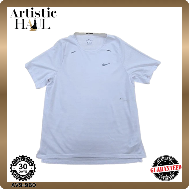 Nike Dri-FIT Men's XL White Running T-Shirt Reflective