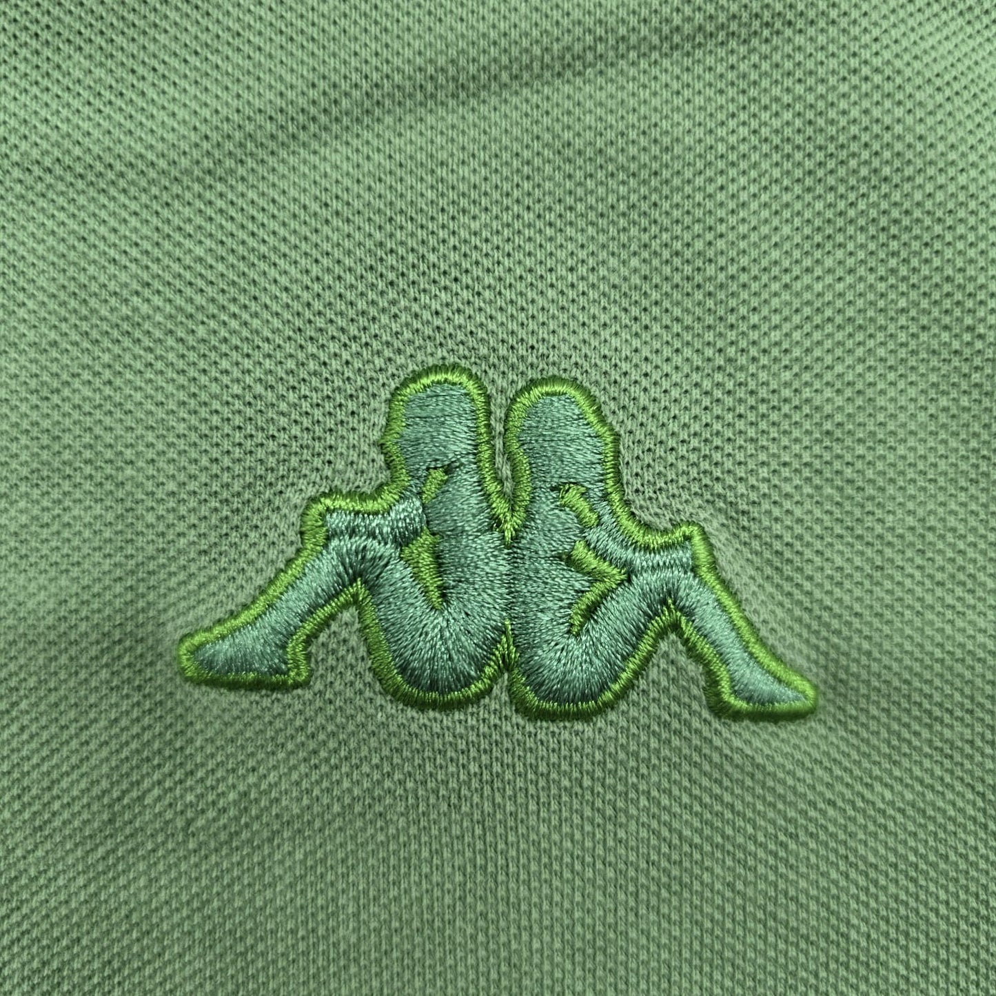 Kappa Men's Green Short Sleeve Polo Shirt Size Large 100% Cotton