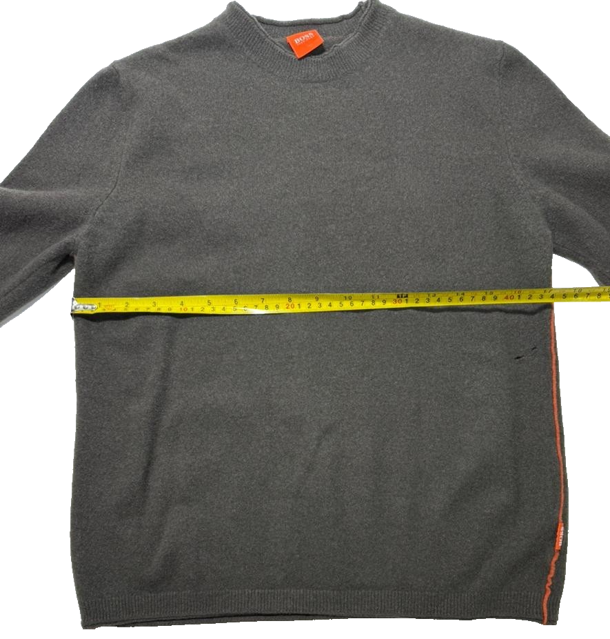 Hugo Boss Men's Grey Wool Knit Sweater Crewneck L