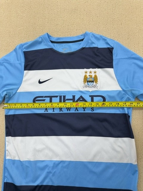 Nike Men's Light Blue Manchester City Dri-FIT Football Shirt L
