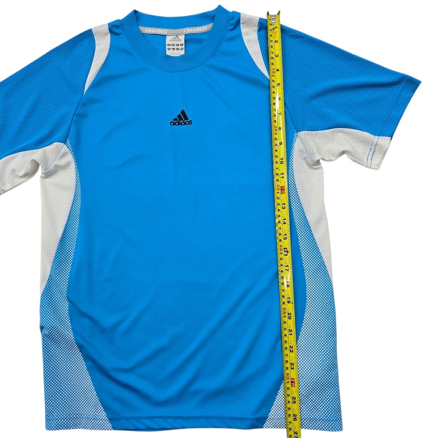 Adidas Unisex Blue White Mesh Jersey Size F Relaxed Fit