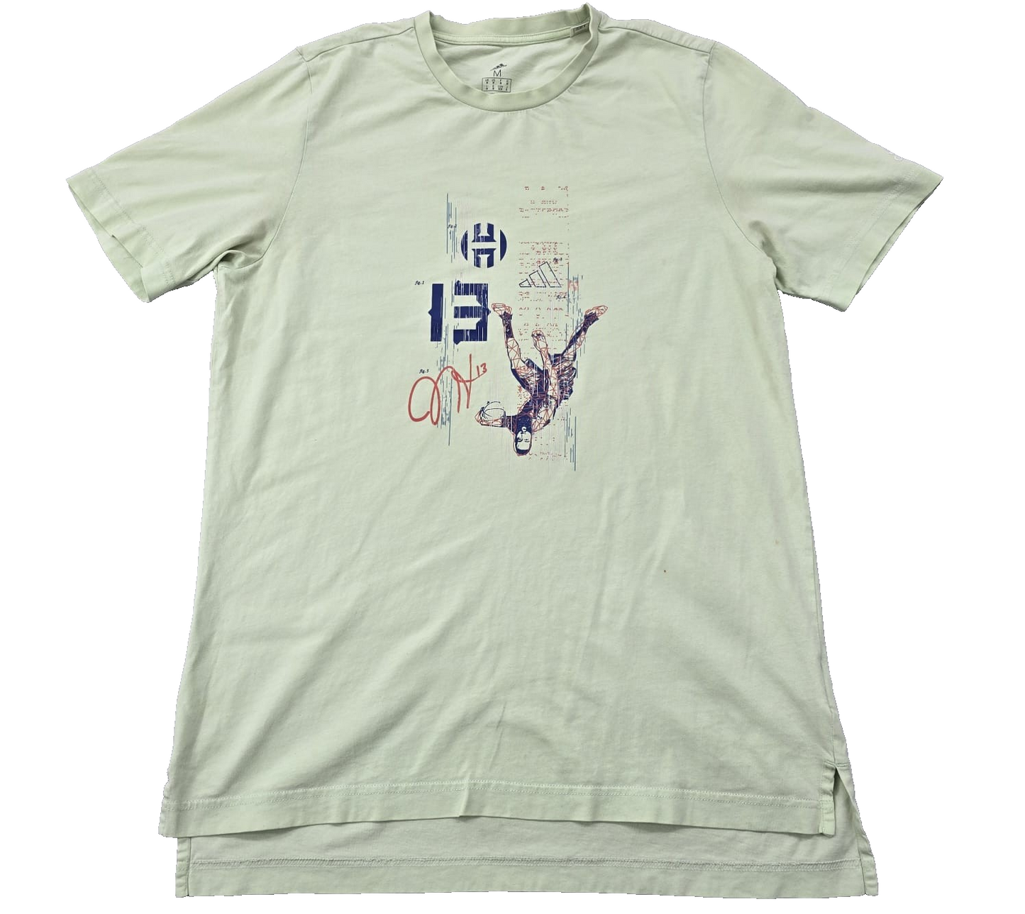 Adidas Men's Grey Basketball Graphic T-Shirt Size M Short Sleeve