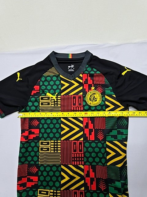 Puma Men's Multi-Color Adinkra Soccer Jersey Size M V-Neck dryCELL