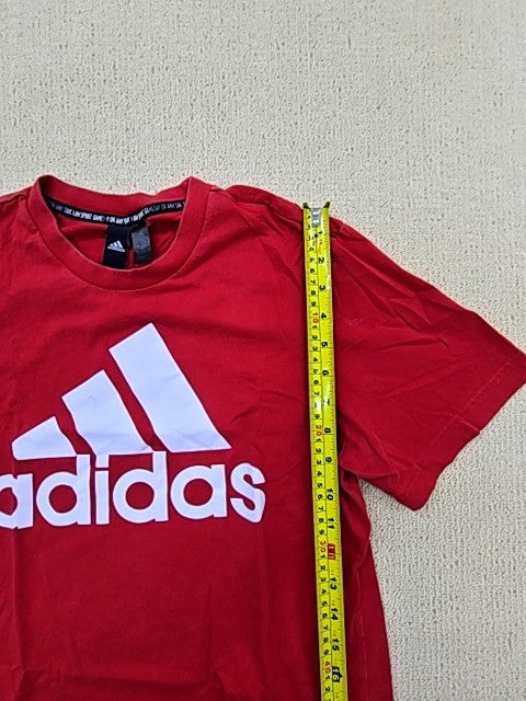 Adidas Men's Red Short Sleeve T-Shirt Size L Crewneck Sport Logo