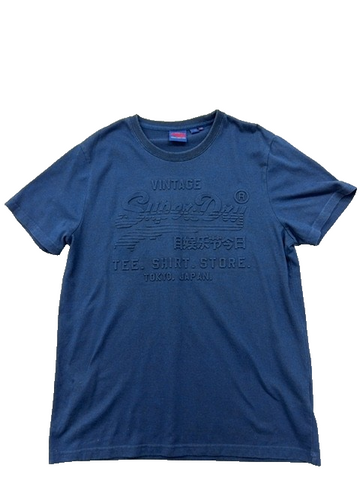 Superdry Men's Tokyo Graphic T-Shirt Navy 2XL Relaxed Cotton