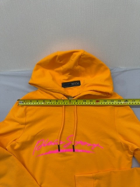 Plein Sport Orange Flu Hoodie S Long Sleeve Unisex NWT