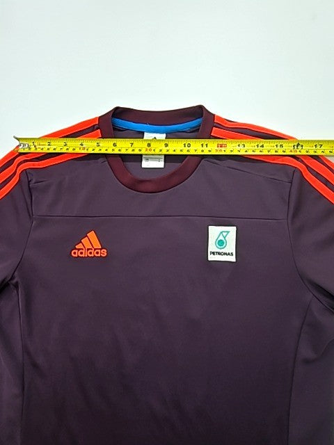 Adidas Women's Maroon Athletic Jersey Crew Neck Short Sleeve M