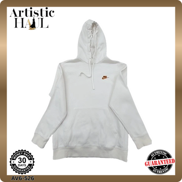 Nike Pullover Fleece Hoodie White Size S Unisex Adult