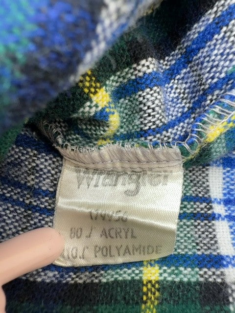 Wrangler Boys Western Plaid Flannel Shirt Size 4 Multicolor Button-Up