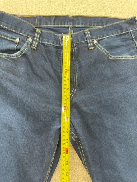 Levi's 501 Straight Fit Men's L Indigo Button Fly Denim Jeans