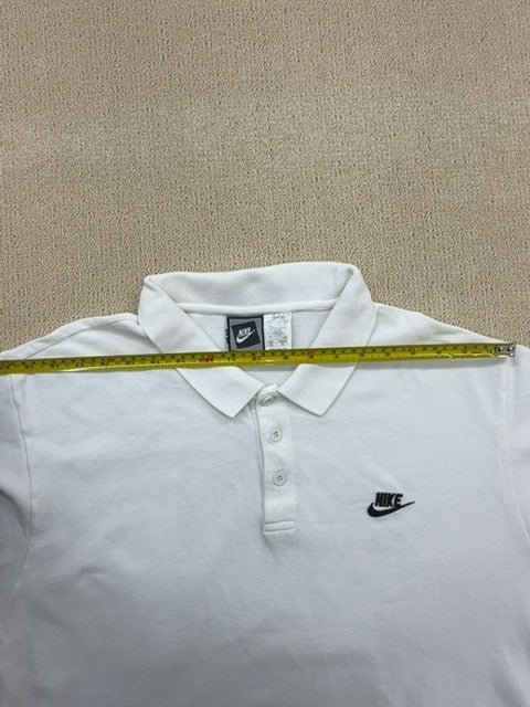 Nike Men's White XL Short Sleeve Polo Shirt 100% Cotton Pique F30104TWA