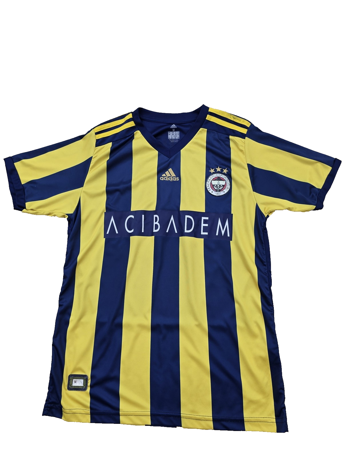 Adidas FenerbahÃ§e 2017 Home Jersey M Yellow/Navy Climacool Vintage