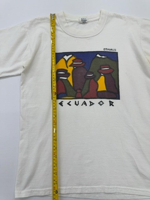 Otavaldd Men White Adventure Graphic T-Shirt Size M Regular Fit