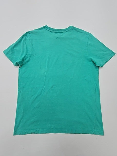 Kappa Men's Turquoise Logo Cotton T-Shirt Size L Regular Crew Neck