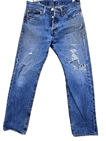 Levi's Unisex 501 Blue Jeans W29 L30 Vintage USA Made