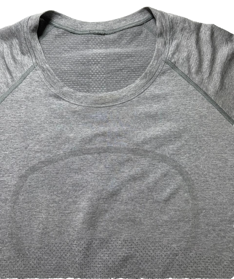Lululemon Women Gray Swiftly Short Sleeve Crew Seamless Shirt T-Shirt |M