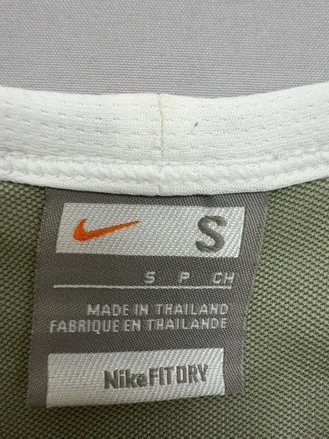 Nike Dri-FIT White Yellow S Sleeveless Tank Top Workout Crewneck