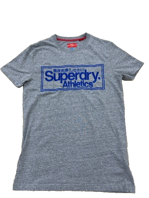 Superdry Men's Grey Marl Athletic T-Shirt Short Sleeve Relaxed Fit
