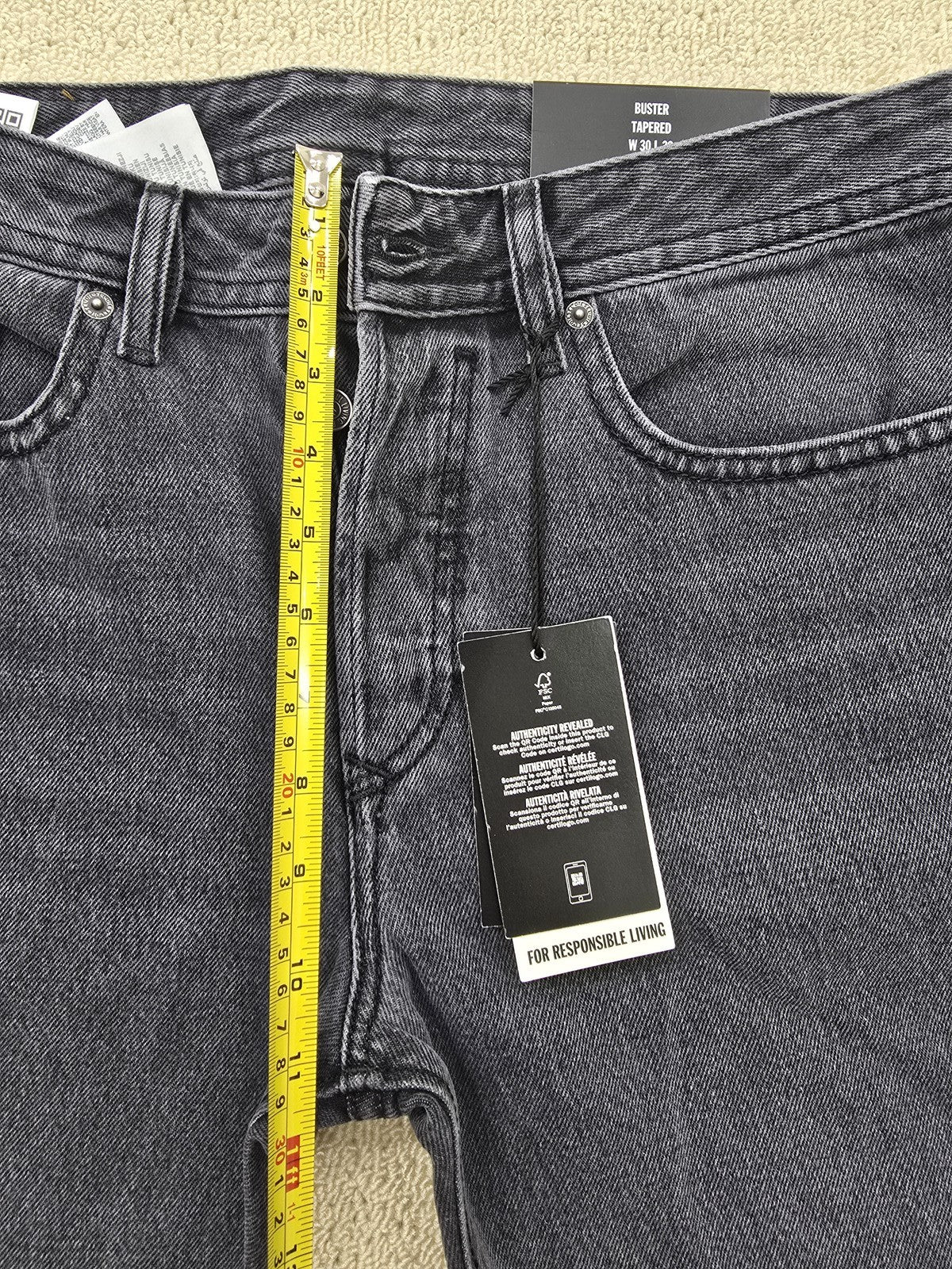 Diesel Buster Tapered Stretch Jeans Men's 30x32 Blue Denim