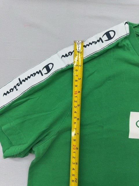 Champion Men's Green Stripe Short Sleeve T-Shirt Size Small