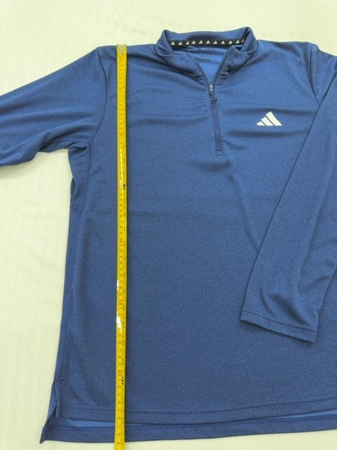Adidas Men's Blue Quarter-Zip Pullover Sweater Size M