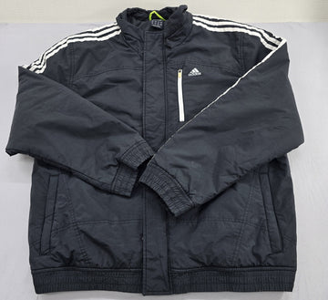 Adidas Men's Black Track Jacket XL Originals 3-Stripes Full Zip