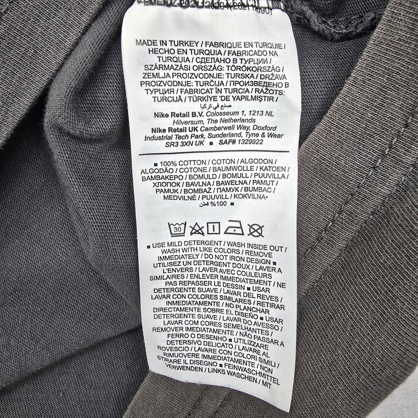 Nike Men Gray T-Shirt size L product image 4
