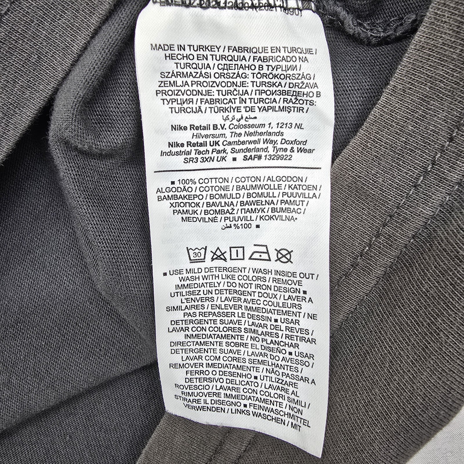 Nike Men Gray T-Shirt size L product image 4