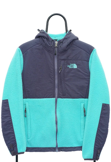 North Face Jacket For Women - Fleece Polartec Aqua Blue - Gray Zip - Size XL