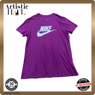 Nike Purple M Short Sleeve Crewneck 100% Cotton T-Shirt Unisex
