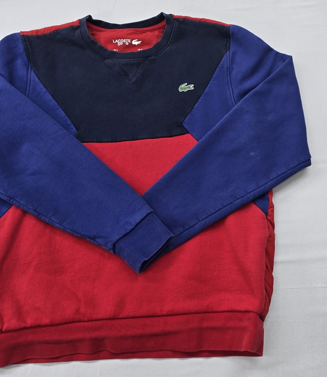 Lacoste Men's Multicolor Crewneck Fleece Sweatshirt Size M