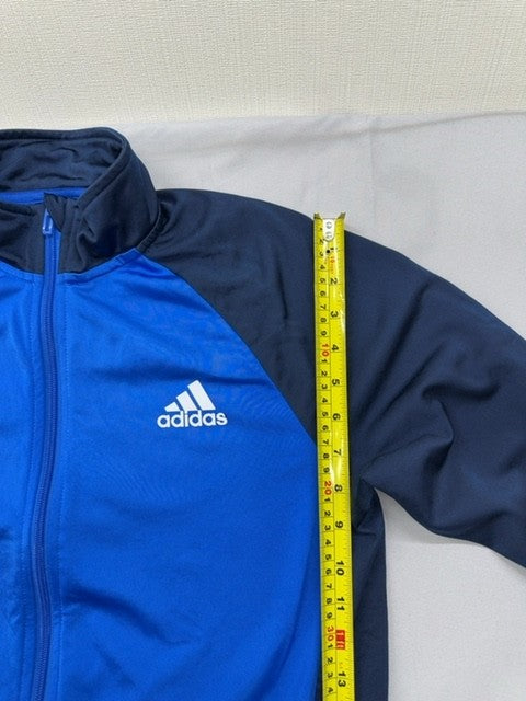 Adidas Men's Navy Blue XL Nylon Track Jacket 3 Stripes Running