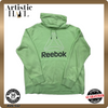 Reebok Unisex Green Hoodie – Size XL, Logo, Pullover
