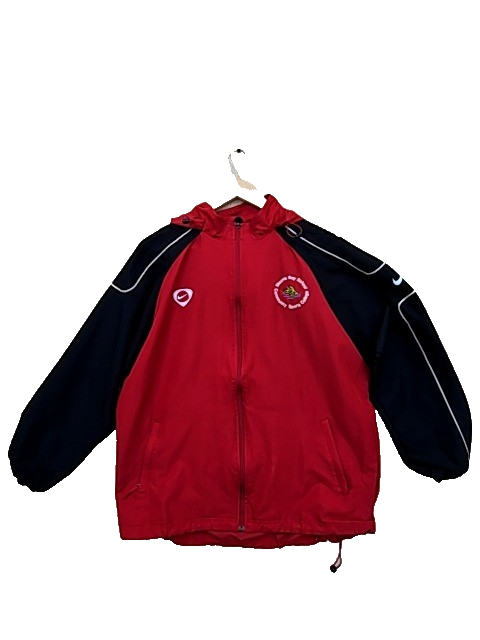 Nike Men's Red Jacket – Size M, Long Sleeve, Hooded