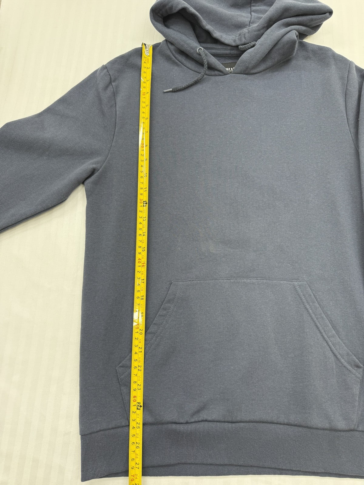 Only & Sons Charcoal Gray Fleece Hoodie M EU Men's Casual