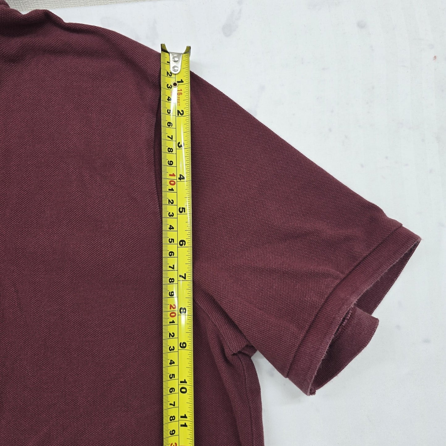Nike Men's Maroon Polo Shirt Size L Short Sleeve Cotton Button-Down
