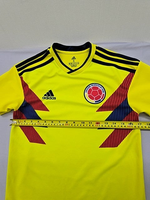 Adidas Colombia National Team Yellow Soccer Jersey S Slim Climalite