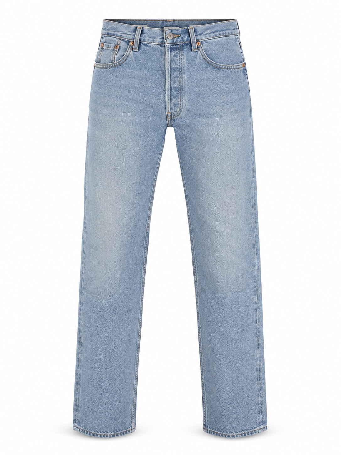 Levi’s Men Light Blue Straight 501 Jeans 29W 32L Button Fly Medium Wash Used