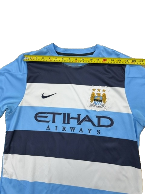 Nike Men's Light Blue Manchester City Dri-FIT Football Shirt L
