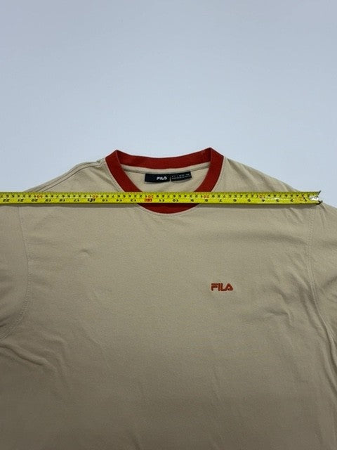 Fila Men Beige T-Shirt size 3XL product image 8