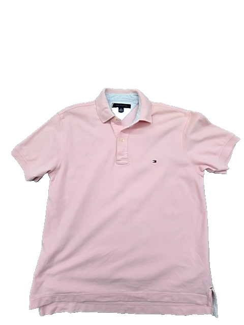 Tommy Hilfiger Men's Pink Short Sleeve Polo Shirt Size S Cotton