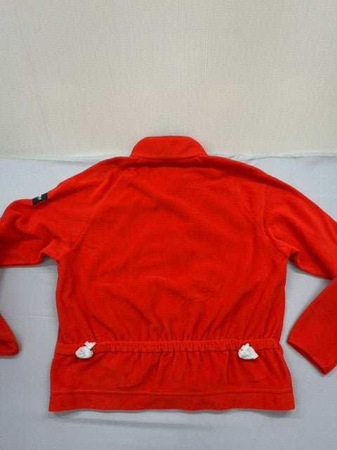 Aigle Red Fleece Zip Up Jacket High Collar Long Sleeve Unisex