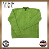 Ralph Lauren Unisex Green Sweater – Size L, Long Sleeve, Crew Neck
